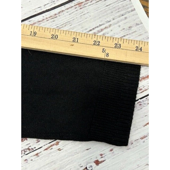 Elie Tahari Womens Cardigan Sweater Classic Button Down Merino Wool Black Large - Picture 7 of 8